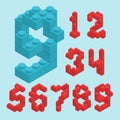 Plastic blocs numbers