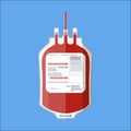Plastic blood bag. Donate blood concept. Royalty Free Stock Photo