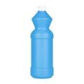 plastic blue bottle isolated on white background Royalty Free Stock Photo