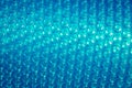 Plastic blue bubble wrap texture background, close up. Royalty Free Stock Photo