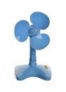 The plastic blue fan