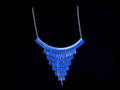 Plastic blue necklace Royalty Free Stock Photo