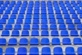 Plastic blue seats Royalty Free Stock Photo