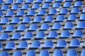 Plastic blue seats Royalty Free Stock Photo