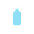 Plastic blue water bottle. Large container for cooler. Vector