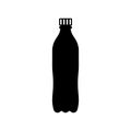 Plastic bottle black icon silhouette