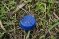 Plastic Bottle Cap on Grass Nature Royalty Free Stock Photo