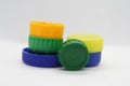 Plastic bottle cap. Colorful bottle caps. Royalty Free Stock Photo