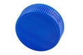 Plastic bottle caps of blue color isolated against a white background Royalty Free Stock Photo