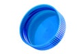 Plastic bottle caps isolated against a white background. of blue Royalty Free Stock Photo