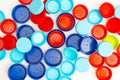 Plastic bottle caps. Separate garbage collection. Royalty Free Stock Photo
