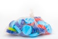 Plastic bottle caps. Separate garbage collection. Royalty Free Stock Photo