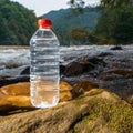 Plastic bottle with clean drinking water