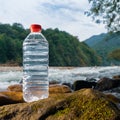 Plastic bottle with clean drinking water