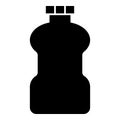 Plastic bottle Cleanser icon black color vector illustration flat style image