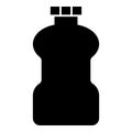 Plastic bottle Cleanser icon black color vector illustration flat style image Royalty Free Stock Photo