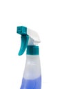 Plastic spray detergent bottle isolated on white background. Royalty Free Stock Photo