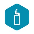 Plastic bottle of drain cleaner icon