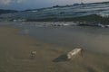 Plastic bottle garbage on the beach at Trad, Thailand