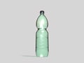 Plastic bottle on gray background