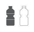 Plastic bottle icon isolated on white background. Water bottle icon for websites, mobile app. Vector illustration Royalty Free Stock Photo