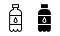 Plastic bottle icon with outline and glyph style. Royalty Free Stock Photo