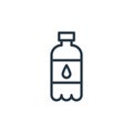 plastic bottle icon vector from pollution concept. Thin line illustration of plastic bottle editable stroke. plastic bottle linear Royalty Free Stock Photo