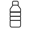 plastic bottle line sign. plastic bottle icon on white background. flst style.