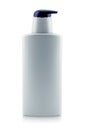Plastic bottle lotion on white background Royalty Free Stock Photo