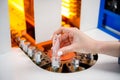 Plastic bottle making process Royalty Free Stock Photo