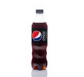 Plastic bottle of Pepsi Cola MAX 0.5 liters on a white background. Zero calories Pepsi soft drink bottle isolated on white Royalty Free Stock Photo