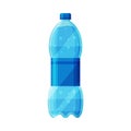 Plastic Bottle with Purified Water Vector Illustration on White Background