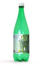 Plastic bottle for recycling or returnable for the sake of the environment