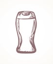 Plastic bottle of shampoo. Vector drawing