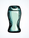 Plastic bottle of shampoo. Vector drawing