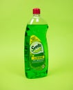 plastic bottle of Svelto brand dishwashing liquid with lemon