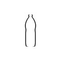 Plastic bottle vector icon. Clipart and drawing. Outline simple symbol and logo on white background. Royalty Free Stock Photo