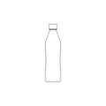 Plastic bottle vector illustration, line icon design