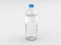 Plastic bottle of water with blank label isolated on white background Royalty Free Stock Photo