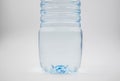 Plastic bottle of water, bottom, closeup, 