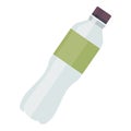 Plastic bottle water icon for fitness in flat style isolated on white background. Vector illustration Royalty Free Stock Photo