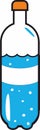 Plastic bottle with water icon, isolated image