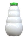 Plastic bottle white with green cap Royalty Free Stock Photo