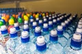 Plastic bottles, colorful caps. Royalty Free Stock Photo