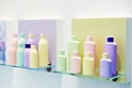 Plastic bottles cosmetic and shampoo