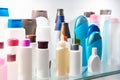 Plastic bottles cosmetic and shampoo