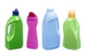 Plastic bottles with detergents