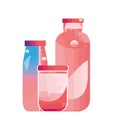 Plastic bottles icon design for liquid Royalty Free Stock Photo