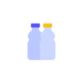 plastic bottles icon, flat vector Royalty Free Stock Photo