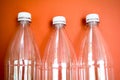 Plastic bottles PET, reuse, recycle and stop pollution Royalty Free Stock Photo